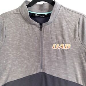 Under Armour UAB Blazers Pullover Womens Large Gray ColdGear Quarter Zip